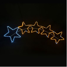 5 STARS 144 LED ΛΕΥΚΟ ΚΑΙ ΚΙΤΡΙΝΟ FLASH IP65 150x50cm ΣΥΝ 1.5m  | Aca | X081442920
